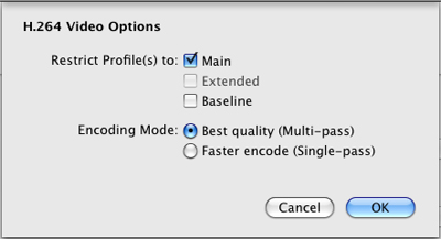 PcP Encodings - MPEG-4 LAN - Video Settings - Advanced Options